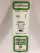 EVG0264 Styrene Plastic .125 Channel 4 pieces