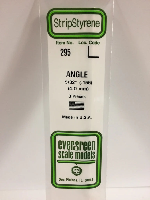 EVG0261 Evergreen Styrene Plastic .156 Angle 3 pieces