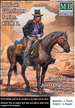 MASTER BOX 1/35 série Outlaw Gunslinger. Gentleman Jim Jameson - Pistolet à gages