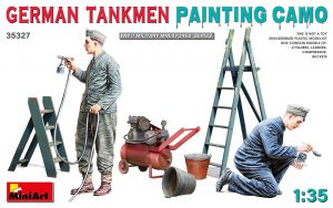 MIA35327 1/35 Miniart German Tankmen Painting Camo Figure Set