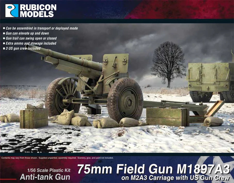 Rubicon models - 280127 - M2A3 75mm Field Gun with Crew