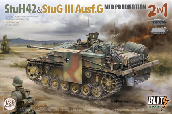 Takom/Blitz 1/35 German Stuh 42 & Stug III Ausf.G Mid Production 8017