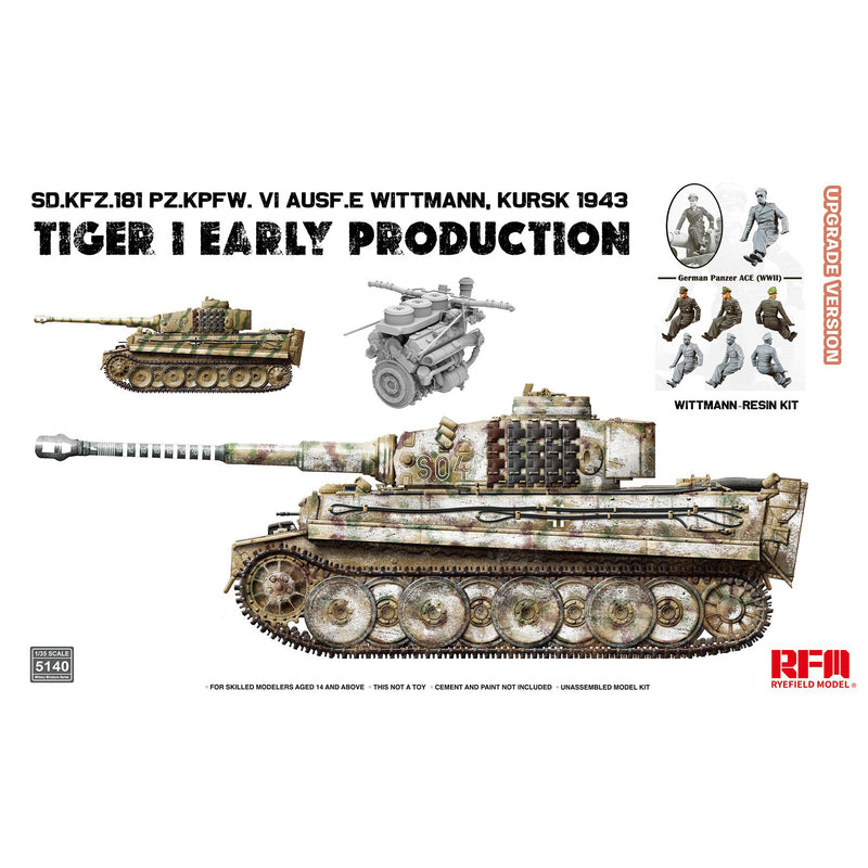 RM5140 1/35 Sd.Kfz.181 Tiger I Early Production Kursk 1943 UPGRADE Version Rye Field Models