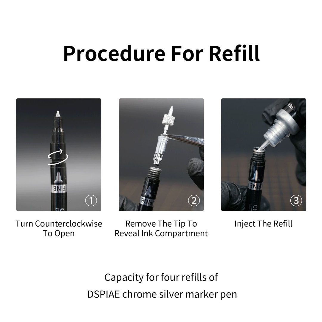 CR-10 DSPIAE Chrome Silver Refil for Markers 10 ml