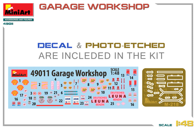 MIA49011 1/48 Miniart Garage Workshop