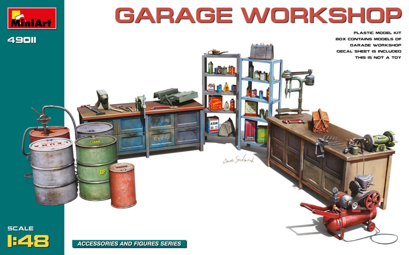 MIA49011 1/48 Miniart Garage Atelier