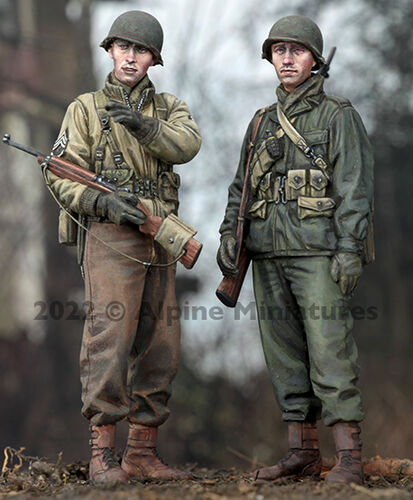 Alpine Miniatures 35305 Ensemble d'infanterie américaine WW2 (2 figurines)