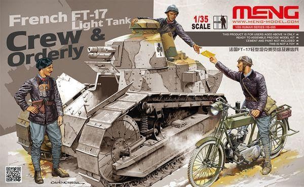 MENG French FT-17 Light Tank Crew & Orderly (Figure Set) 1/35