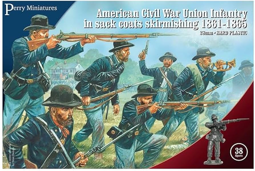 Perry Miniatures Abrigos de infantería en saco de la Unión de la Guerra Civil Americana 1861-1865 ACW120