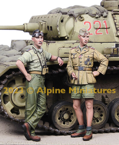 Alpine Miniatures 35311 Ensemble d'équipage allemand DAK Panzer (2 figurines)