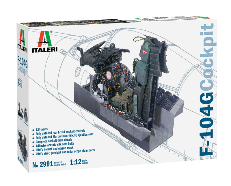 ITALERI 1:12 F-104G STARFIGHTER COCKPIT