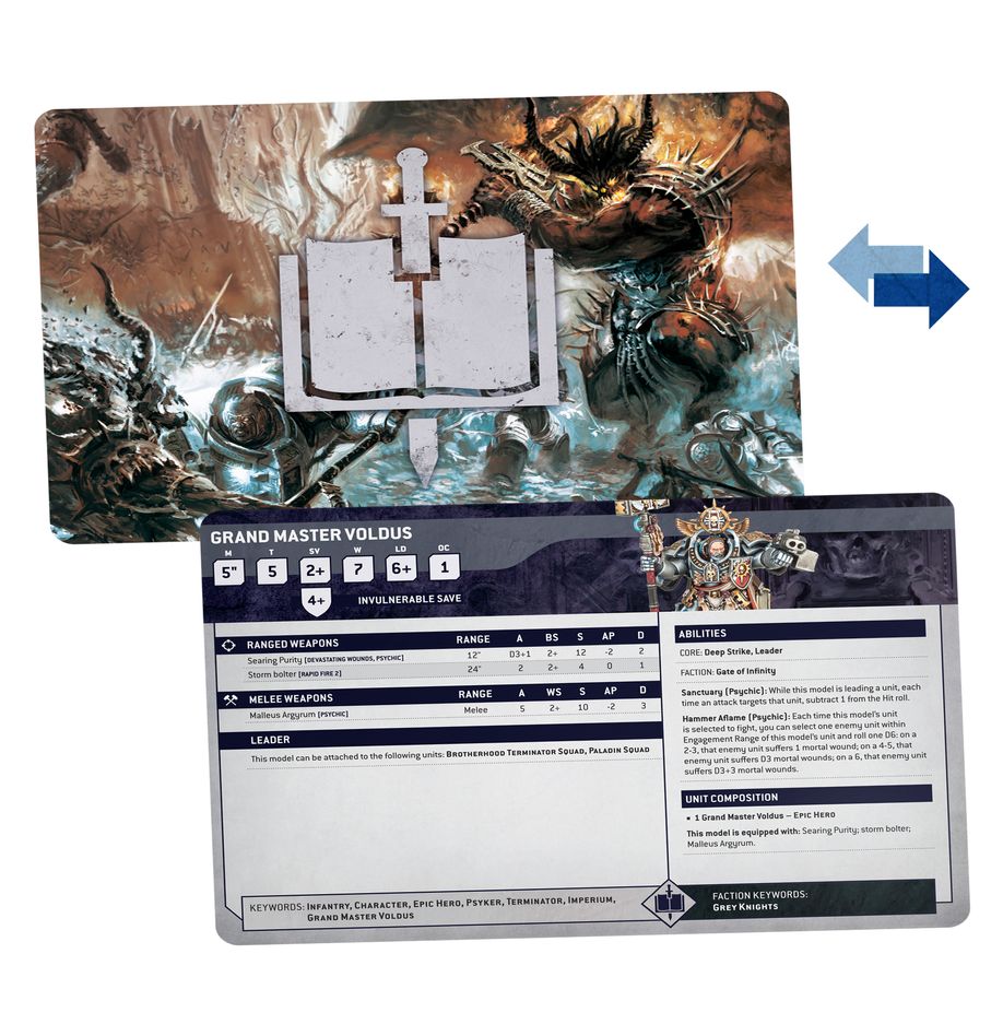 DATASHEET CARDS: GREY KNIGHTS (ENGLISH)