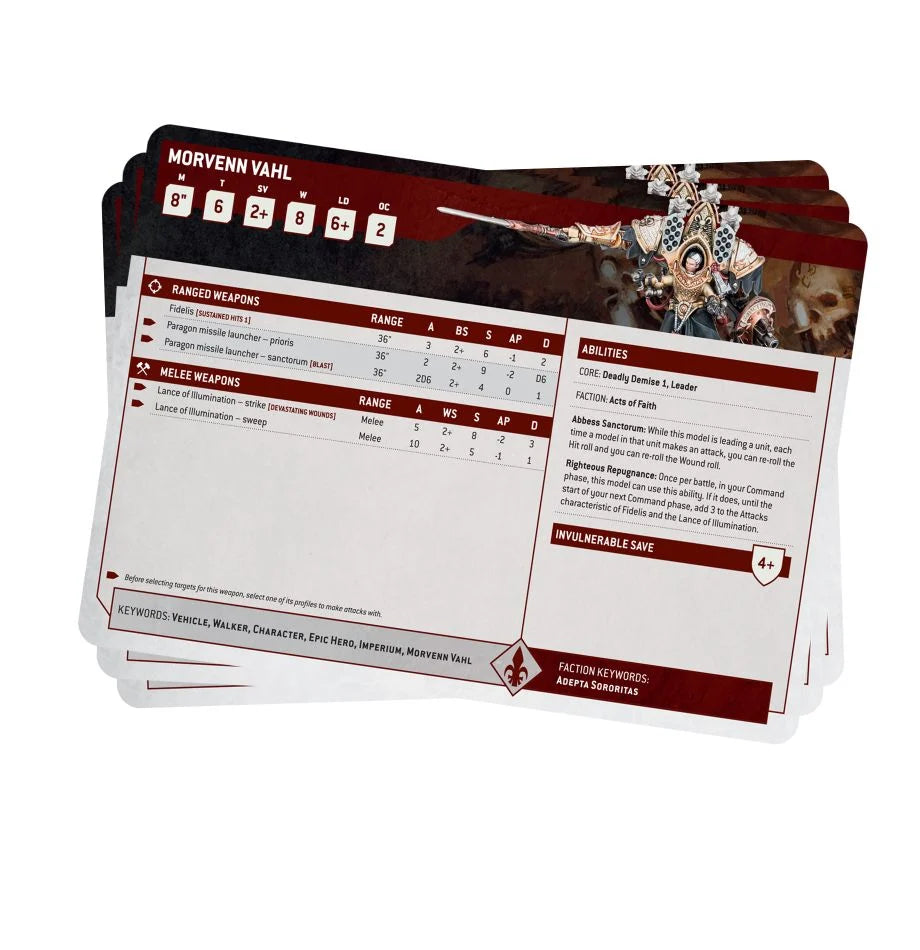 INDEX: ADEPTA SORORITAS. INGLES