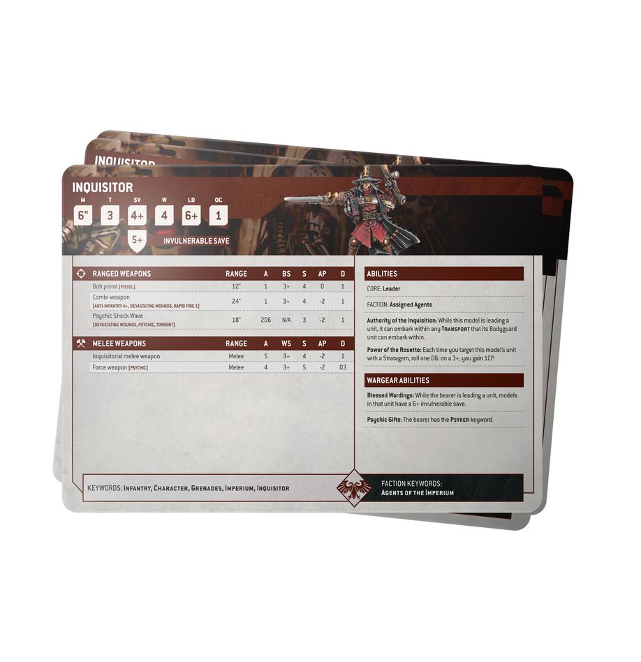 Datasheet Cards: Imperial Agents (español)