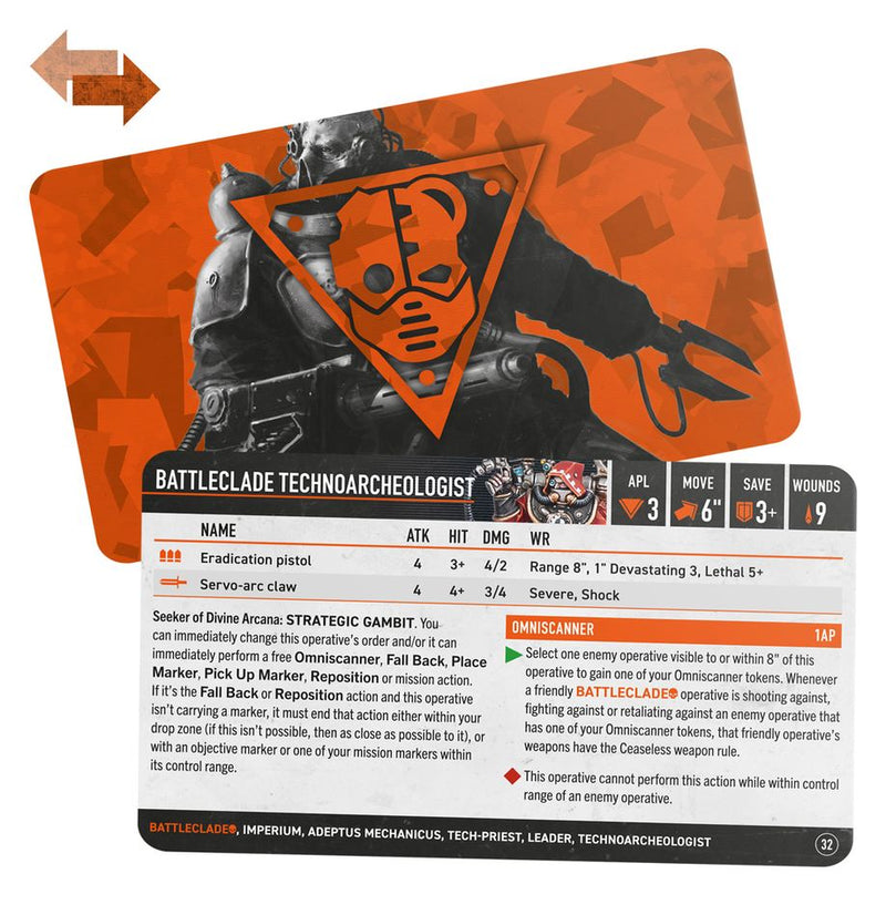 KILL TEAM DATACARDS: BATTLECLADE (ENGLISH)