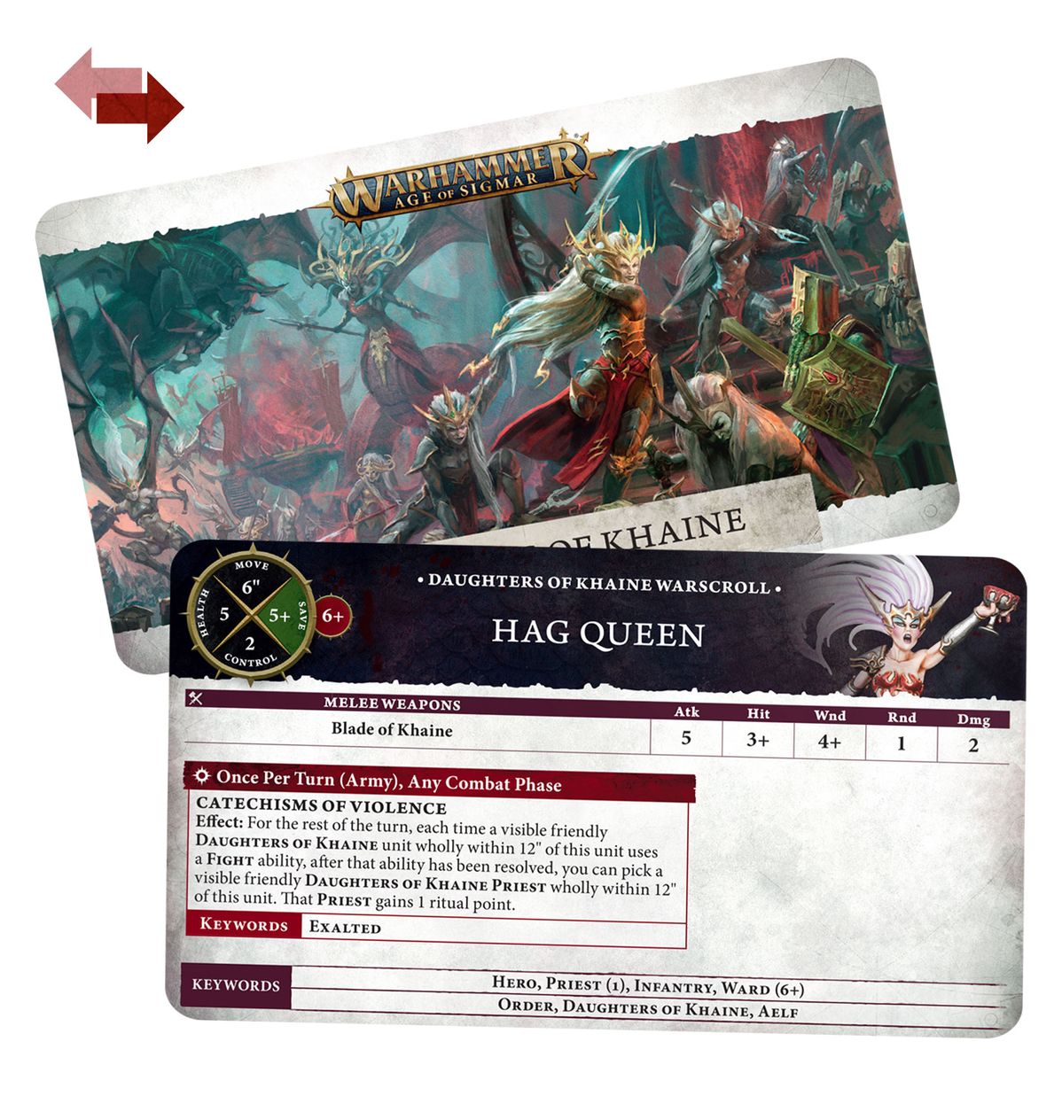 WARSCROLL CARDS : DAUGHTERS OF KHAINE ENG