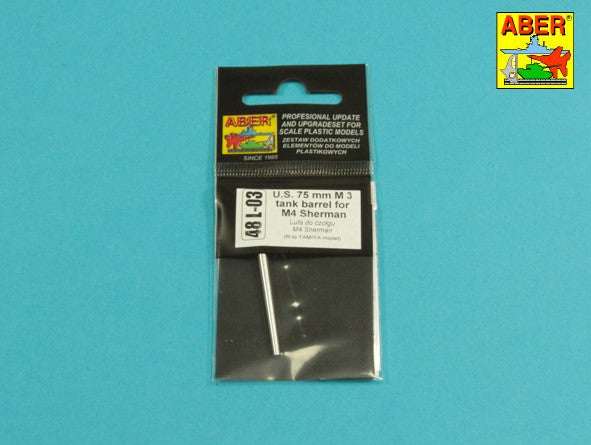 ABER 48L-03 U.S. 75mm M 3 tank barrel for M4 Sherman