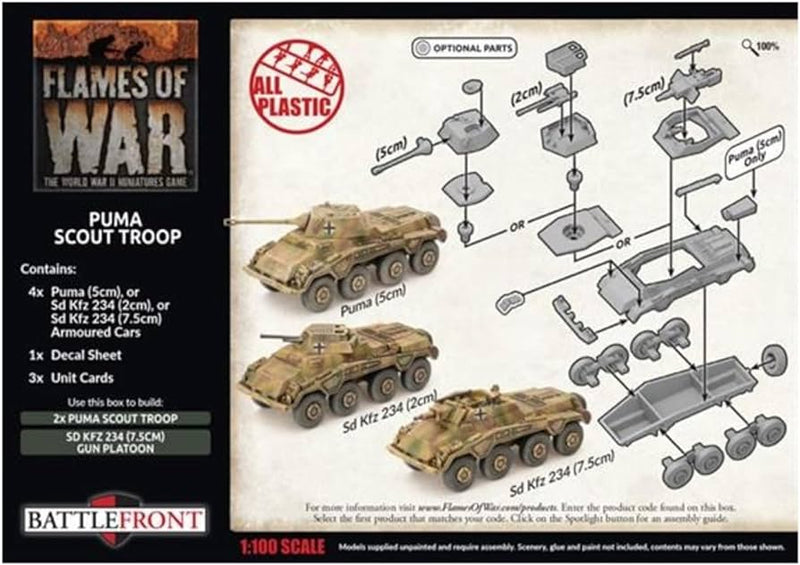 Flames of War : Late War : Allemand : Troupe de reconnaissance Puma