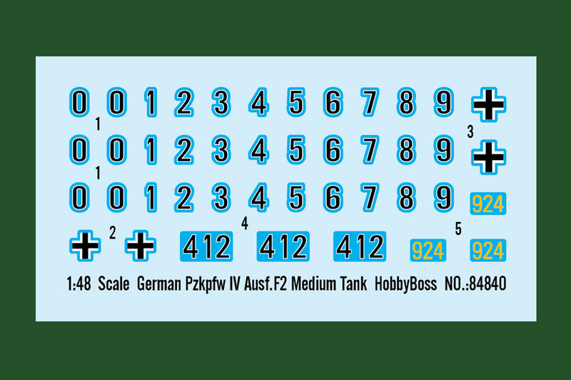 Hobby Boss 1/48 German Pzkpfw IV Ausf.F2 Medium Tank 84840