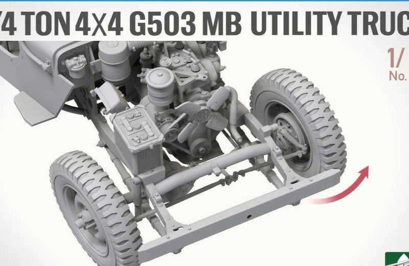 Takom 1/4-ton 4×4 G503 MB Utility Truck (1/16)  TAKOM - 1016