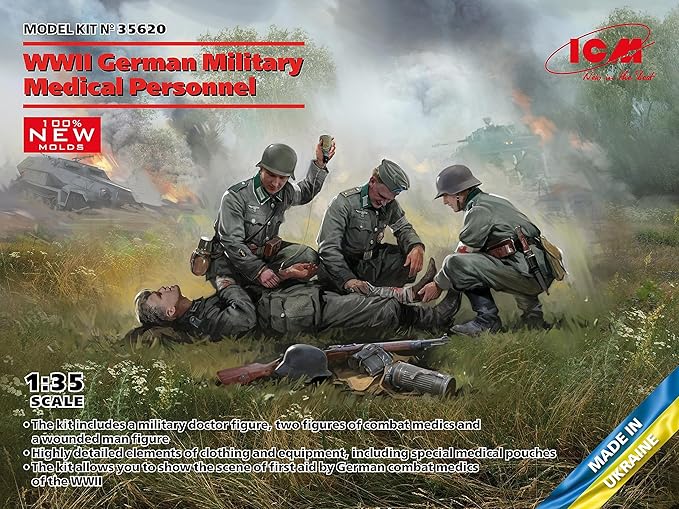 ICM35620 1/35 ICM  WW2 German Military Medical Team Figure Set