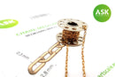 ASKT0235 Brass Chain (medium) 50cm Long (link: 0.3mm x 1.4mm x 2.8mm)