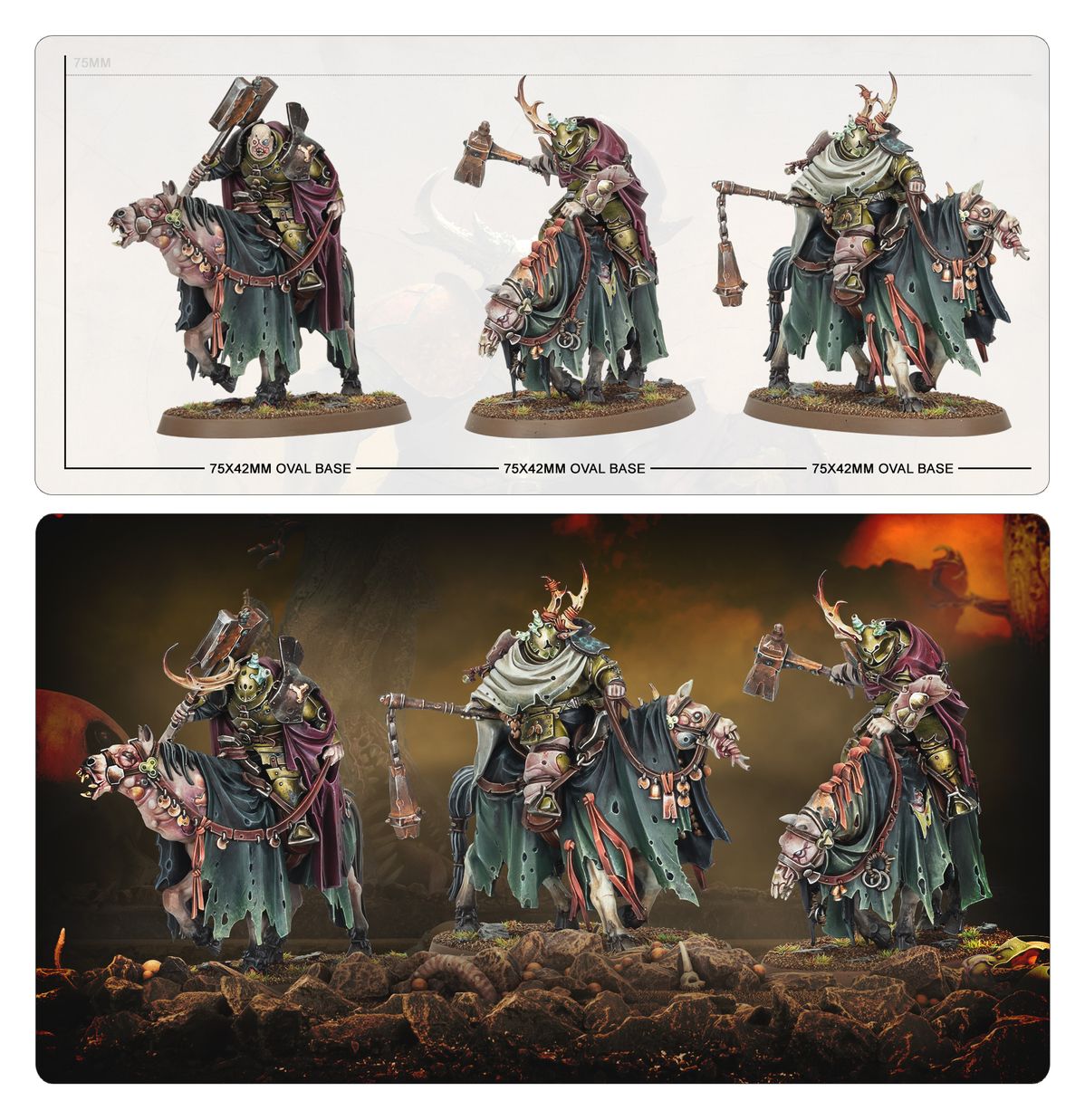 MAGGOTKIN OF NURGLE : SLOVEN KNIGHTS