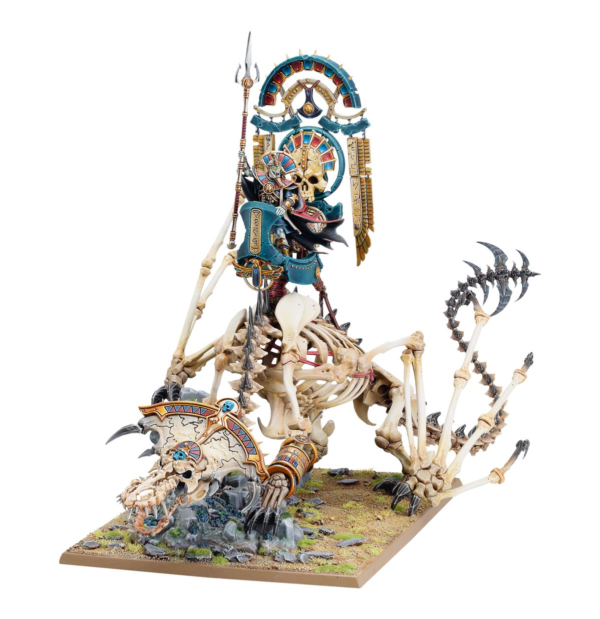 TOMB KING ON NECROLITH BONE DRAGON