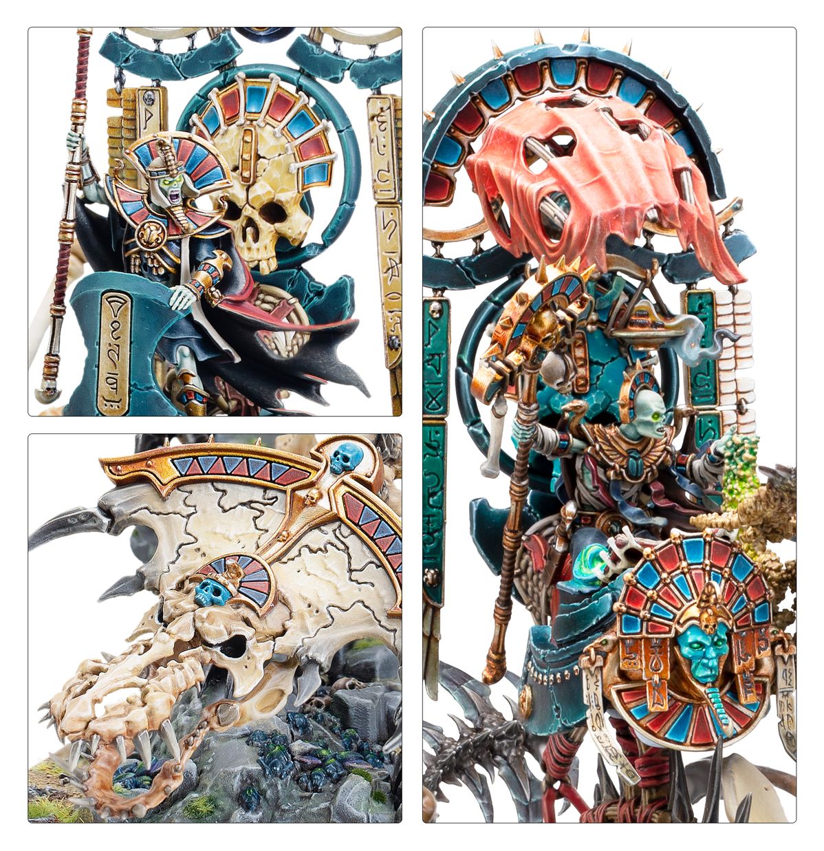 TOMB KING ON NECROLITH BONE DRAGON