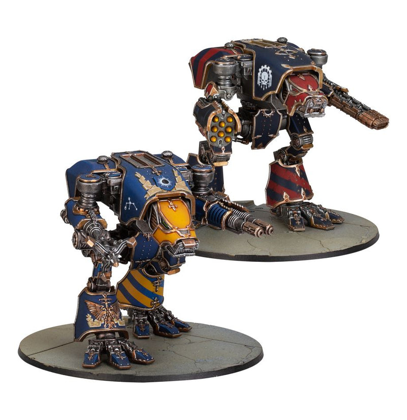 LEGIONS IMPERIALIS: WARHOUND TITANS WITH URSUS CLAWS AND MELTA LANCES