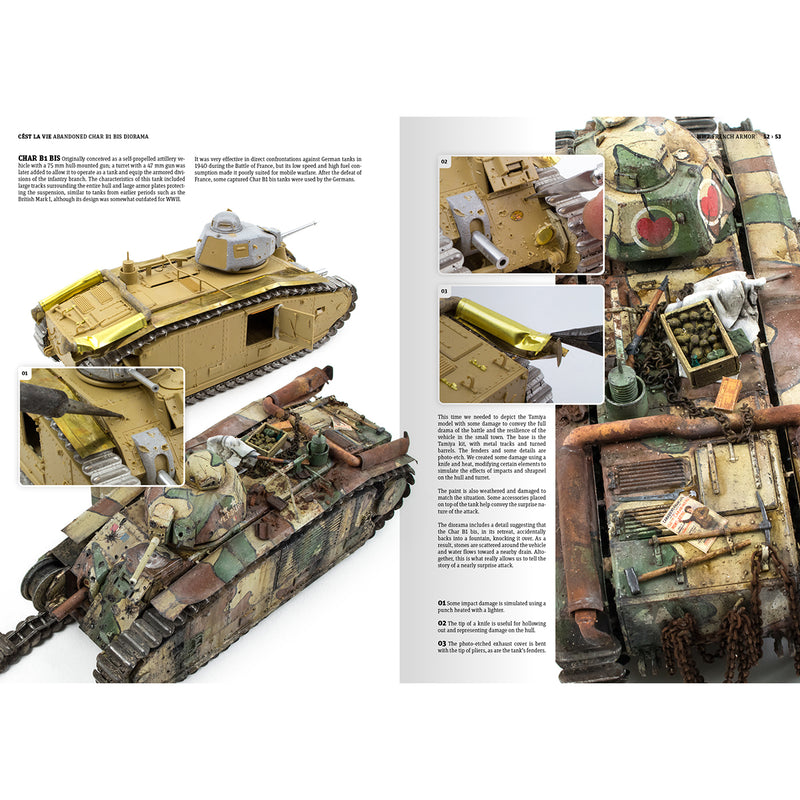 AK130027 FRENCH ARMOR – A GUIDE TO PAINTING & WEATHERING TECHNIQUES USING TAMIYA’S FRENCH WWII AFV MODELS