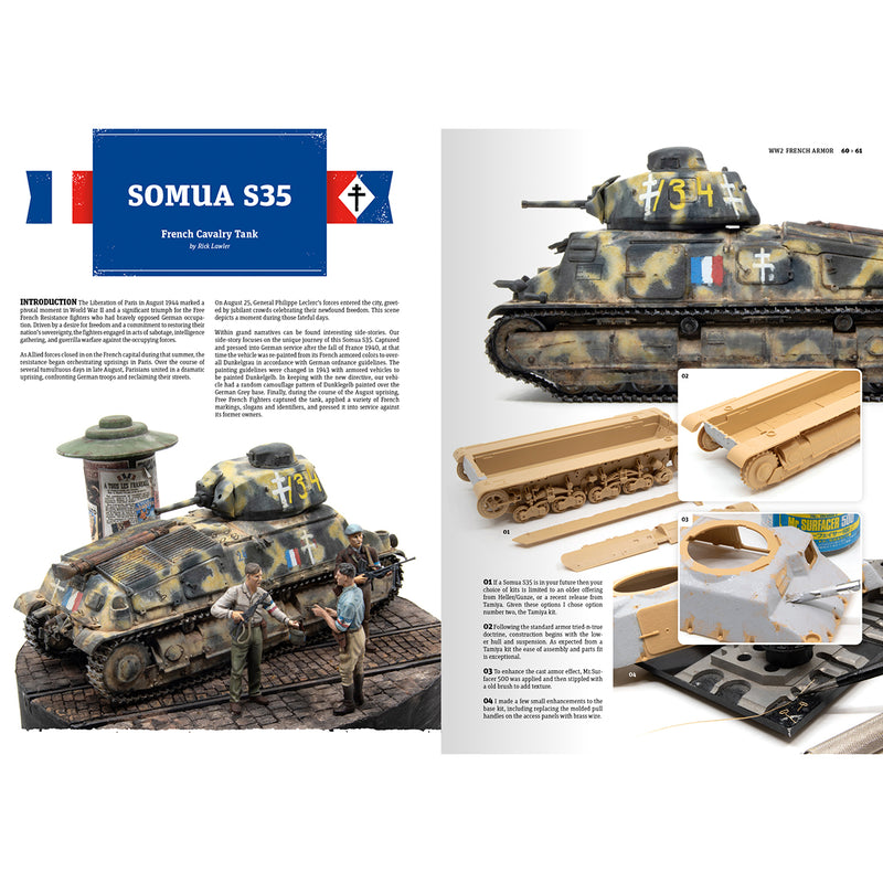 AK130027 FRENCH ARMOR – A GUIDE TO PAINTING & WEATHERING TECHNIQUES USING TAMIYA’S FRENCH WWII AFV MODELS