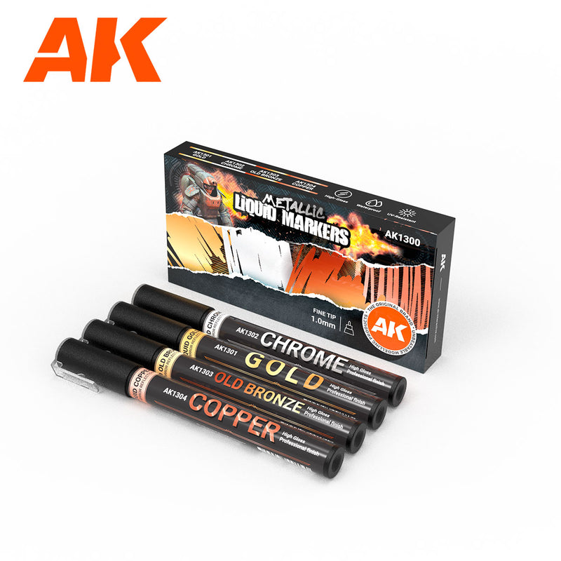 AK1300 Metallic Liquid Marker Set