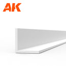 ANGLE 3 X 3 X 350 MM- STYRENE- 4 UNITS  AK6561