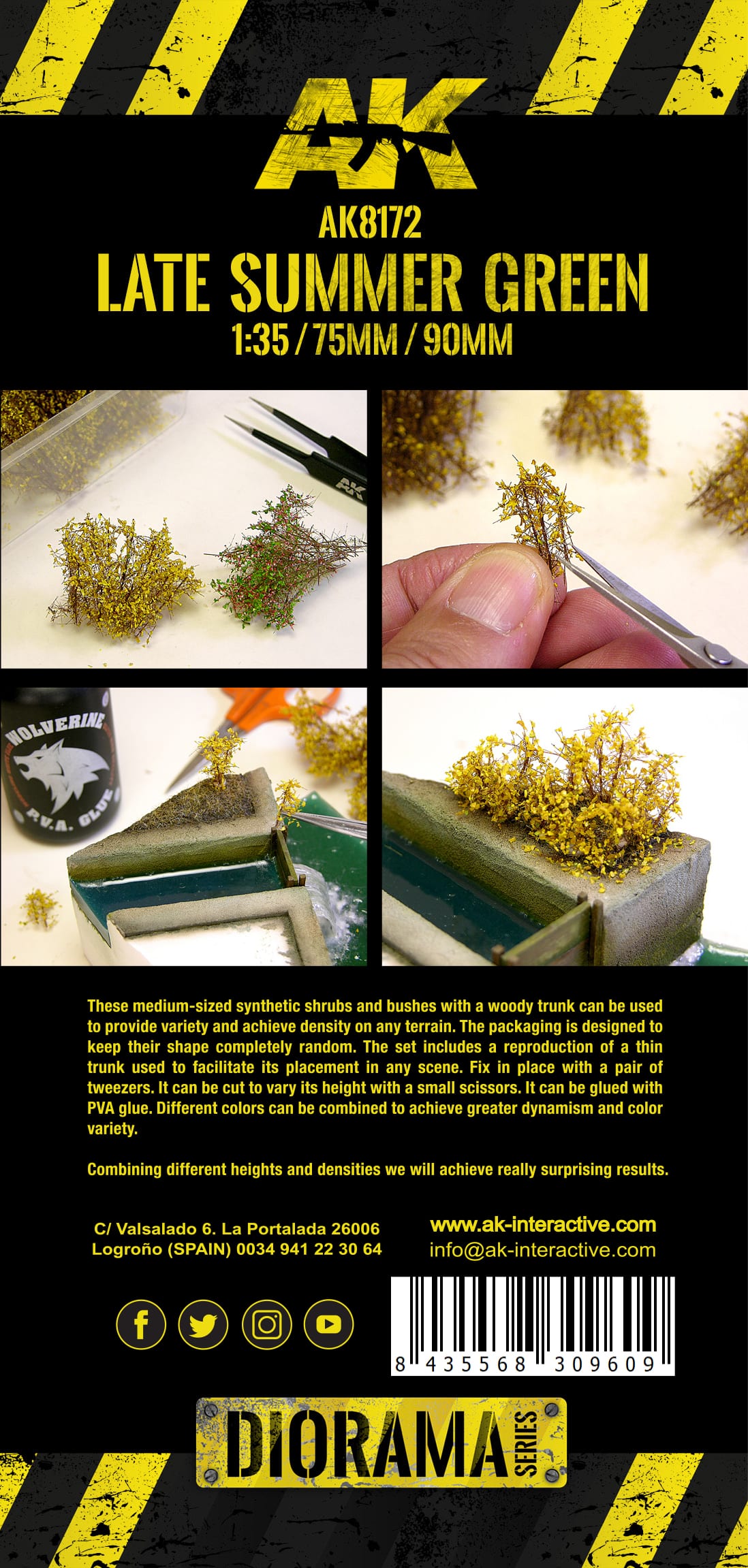 AK8172 LATE SUMMER GREEN SHRUBBERIES 1:35 / 75MM / 90MM