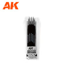 AK9086 SILICONE BRUSHES MEDIUM TIP MEDIUM (5 SILICONE PENCILS)