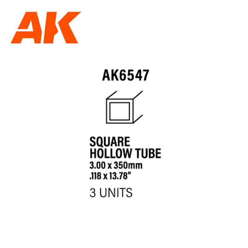 AK6547 Interactive Square Hollow Tube 3.00 x 350 mm (3 units)