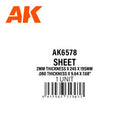 AK6578 2MM THICKNESS X 245 X 195MM – STYRENE SHEET – (1 UNITS)