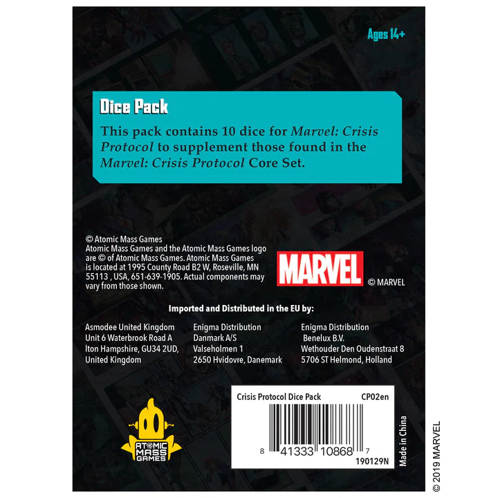 PROTOCOLE DE CRISE MARVEL : Pack de dés