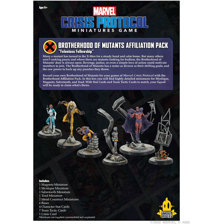 MARVEL CRISIS PROTOCOL : Pack d'affiliation à la Confrérie des Mutants
