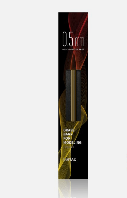 Dspiae Brass Bars For Modeling 0.5mm (8pcs) DSP-BB-0-5