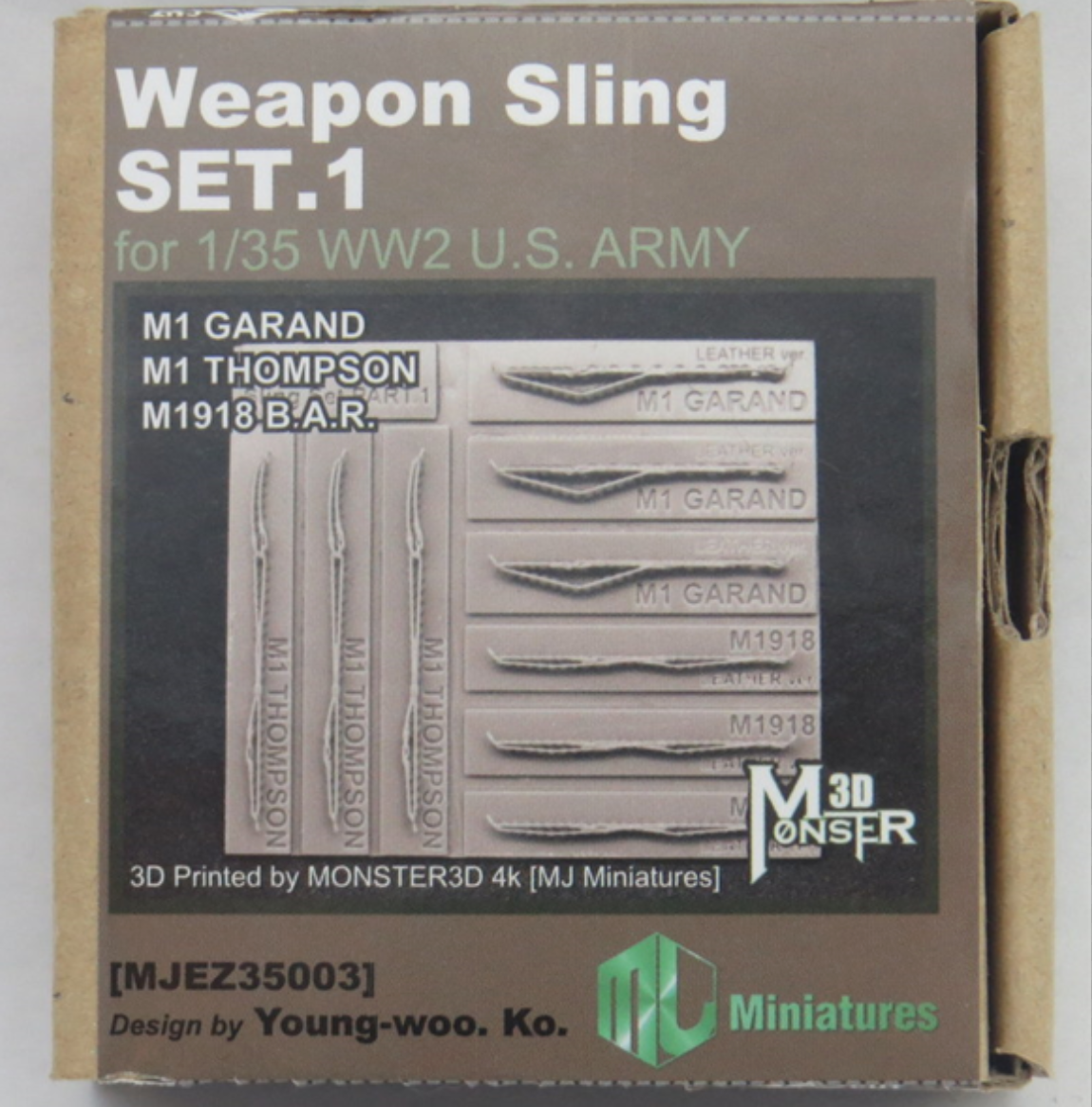 1:35 WW2 US Army Weapon Sling Set #1 MJ  Miniatures
