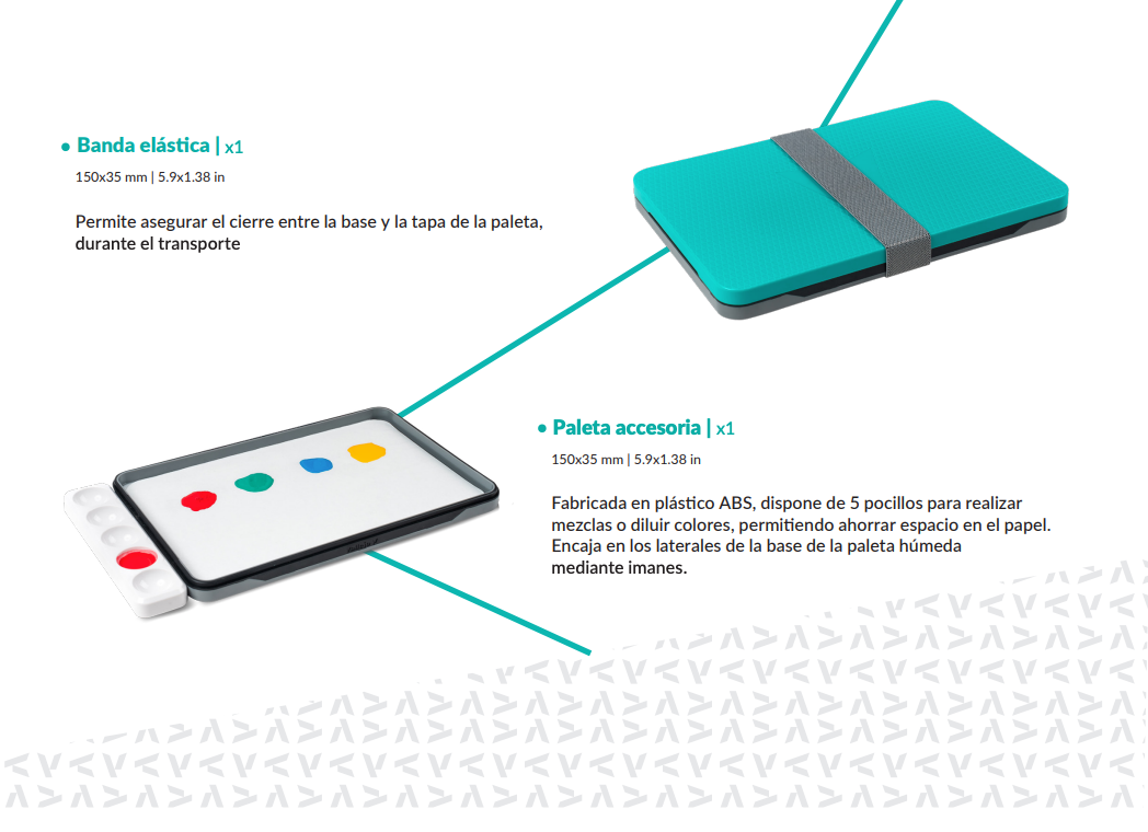B90001 Wet Palette Pro Pinter Size