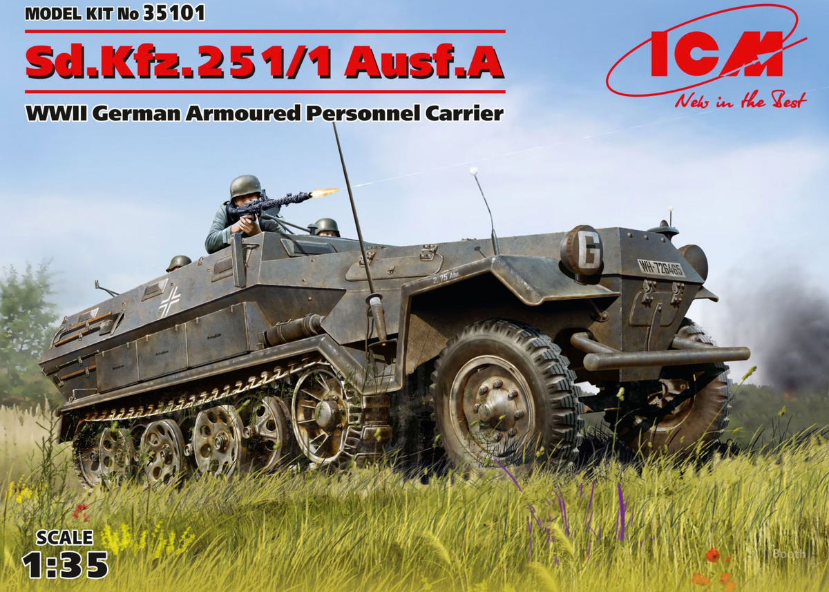 Sd.Kfz. 251/1 Ausf.A WWII German Armoured Personnel Carrier ICM | No. 35101 | 1:35