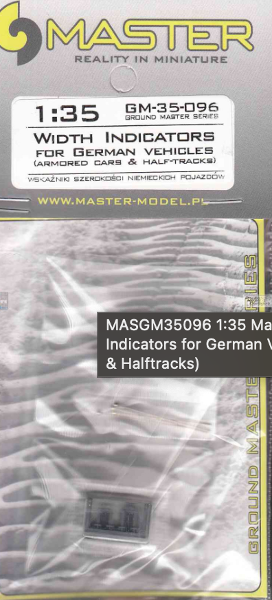 MASGM35096 1:35 Master Model Width Indicators for German Vehicles (Armored Cars & Halftracks)