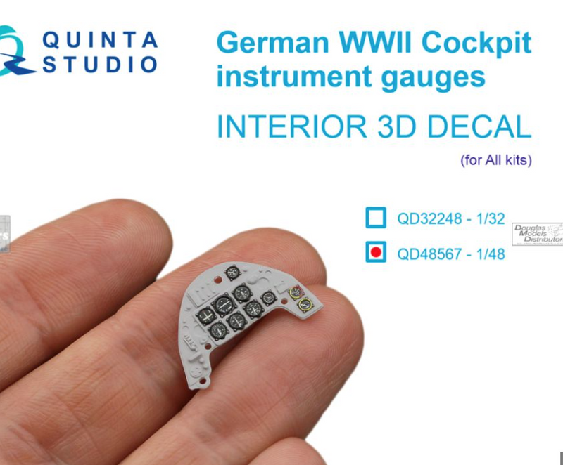 QTSQD48567 1:48 Quinta Studio 3D Decal - German WW2 Cockpit Instrument Gauges