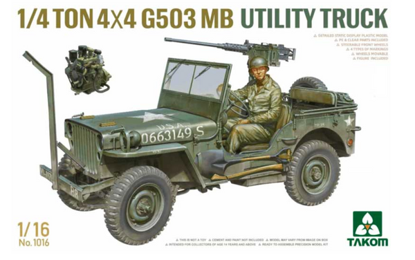 Takom 1/4-ton 4×4 G503 MB Utility Truck (1/16)  TAKOM - 1016