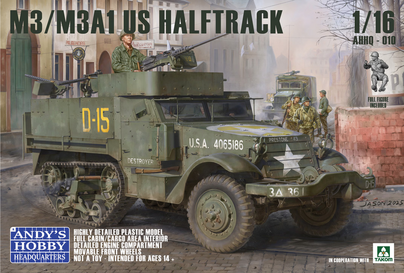 M3/M3A1 US Halftrack 2in1 kit Andy's Hobby Headquarters No. AHHQ010 1:16