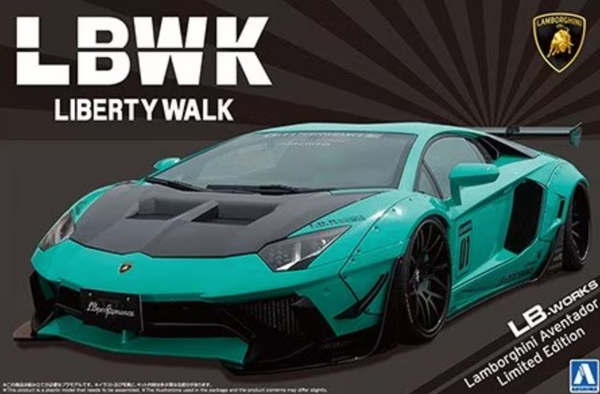 LB-Works Lamborghini Aventador Limited Edition Ver. 2 Liberty Walk Series No. 21 Aoshima No. 059951 1:24