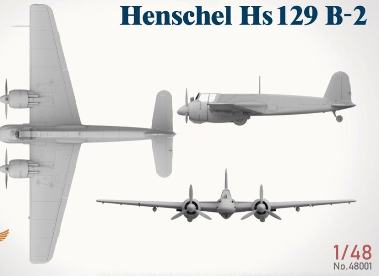 TAK48001 1:48 Takom Henshel Hs129B-2 (with Interior)